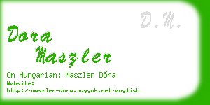 dora maszler business card
