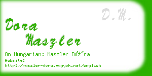 dora maszler business card